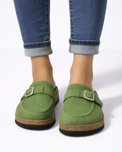 Mules Femme Style Mocassin à Bride avec Boucle Métallique et Semelle Épaisse – Image 6