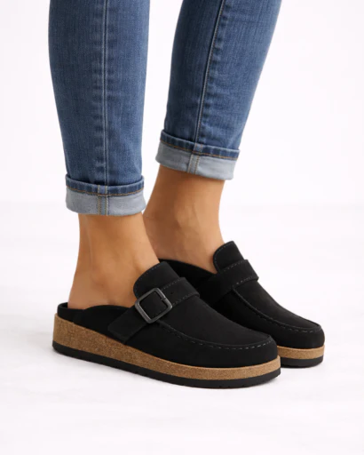 Mules Femme Style Mocassin à Bride avec Boucle Métallique et Semelle Épaisse – Image 7