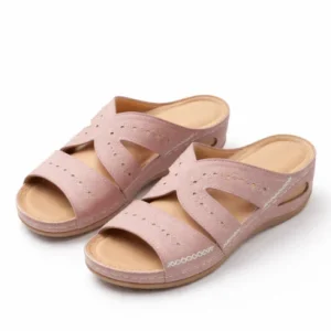 Mules femme ajourées à brides croisées