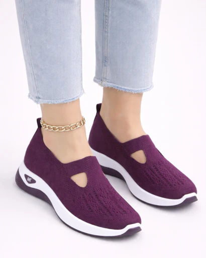 Baskets légères respirantes femme semelle compensée – Image 8