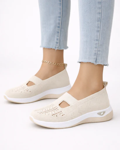 Baskets légères respirantes femme semelle compensée – Image 3