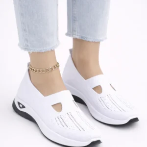 Baskets légères respirantes femme semelle compensée