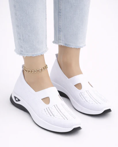 Baskets légères respirantes femme semelle compensée