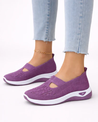 Baskets légères respirantes femme semelle compensée – Image 7