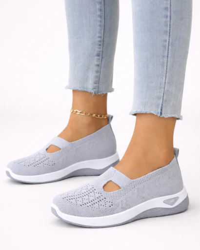 Baskets légères respirantes femme semelle compensée – Image 4