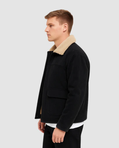 Veste Homme en Velours Côtelé avec Doublure Polaire – Style Urbain et Chaleur Garantie – Image 9