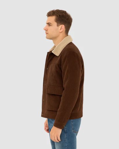 Veste Homme en Velours Côtelé avec Doublure Polaire – Style Urbain et Chaleur Garantie – Image 7