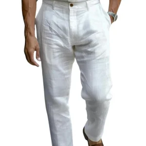 Saint-Tropez™ – Le Pantalon en Lin Qui Respire le Style d’Été