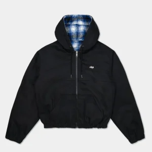 Blouson workwear à capuche réversible - Bleu