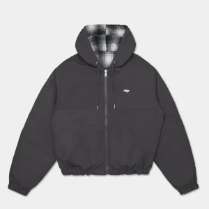 Blouson workwear à capuche réversible - Gris