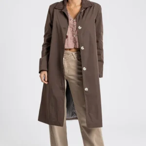 Veste imperméable Coupe droite Col velours