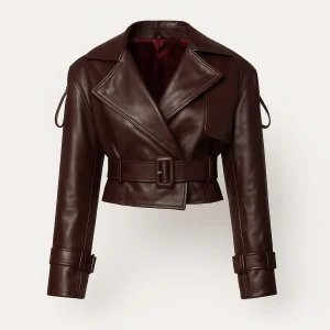 Veste courte en cuir pour femmes - Collection Automne/Hiver