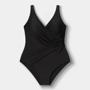 Vittoria maillot croisé femme col V profond plissé style bohème raffiné