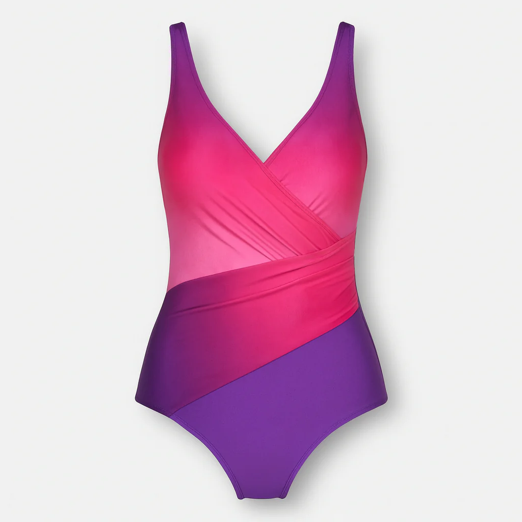 Vittoria maillot croisé femme col V profond plissé style bohème raffiné – Image 4