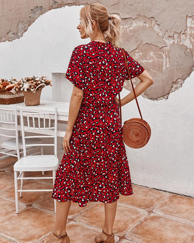 Robe élégante à imprimé léopard automnal – Image 4