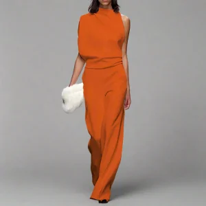Jumpsuit à jambes larges pour femmes | Une épaule élégante