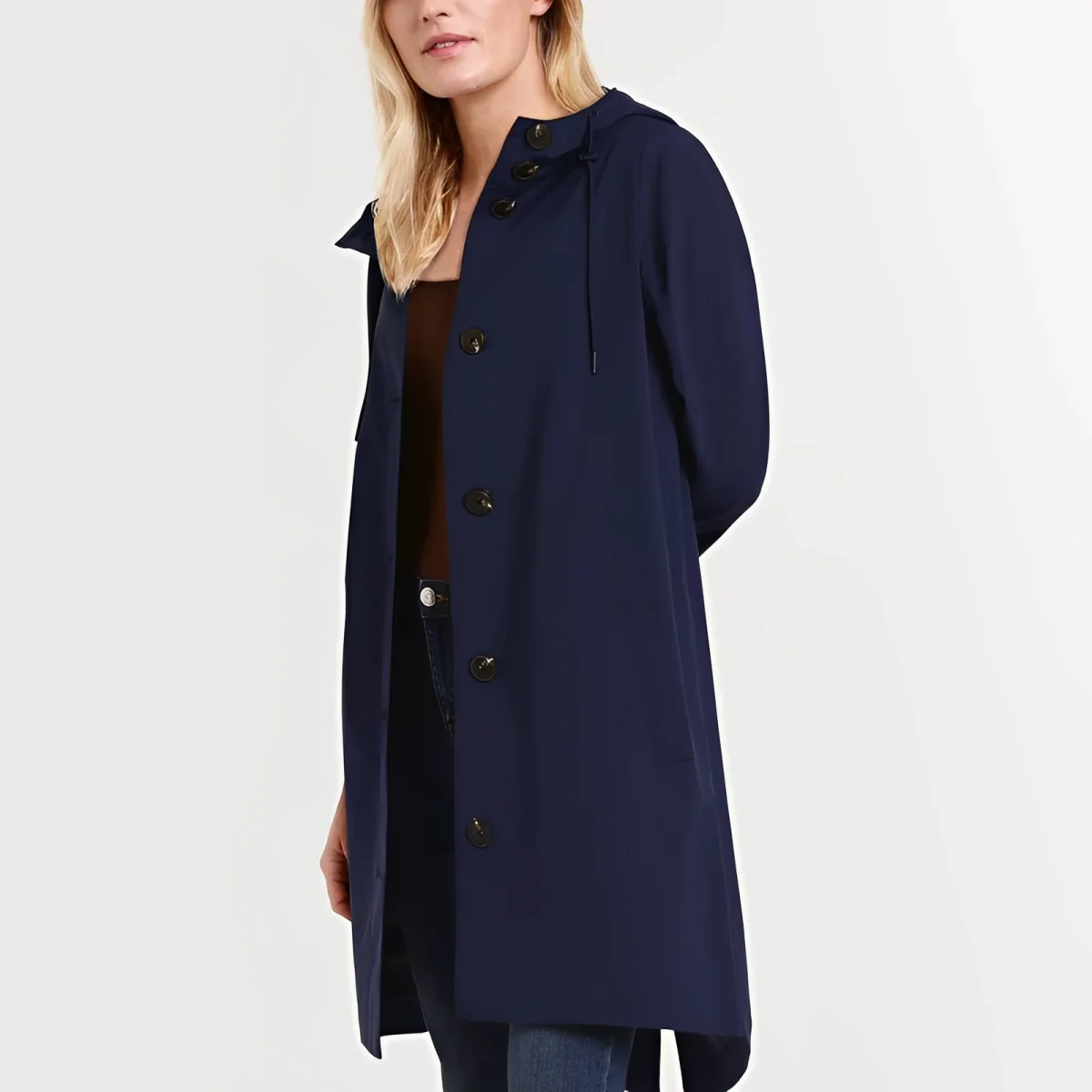 Imperméable classique à capuche pour femmes - Édition automne – Image 6