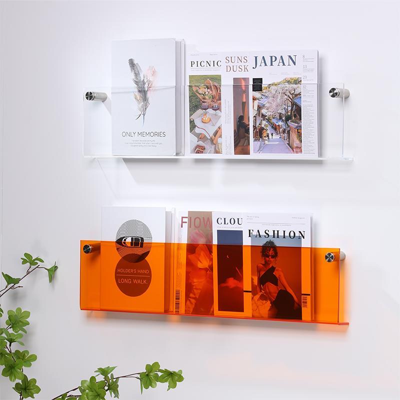 Etagère murale Porte-magazines en acrylique transparent – Image 4