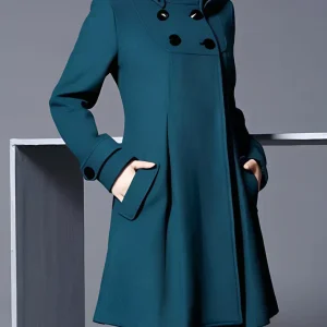 Aria | Elégant manteau en laine avec capuche