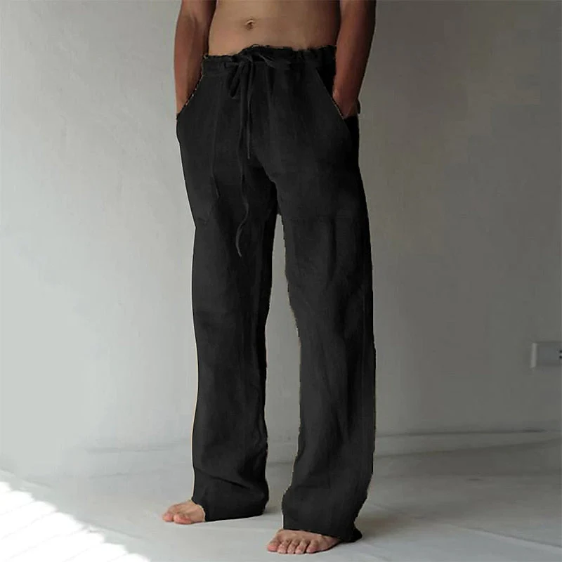 Pantalon large pour homme, lin – Image 5