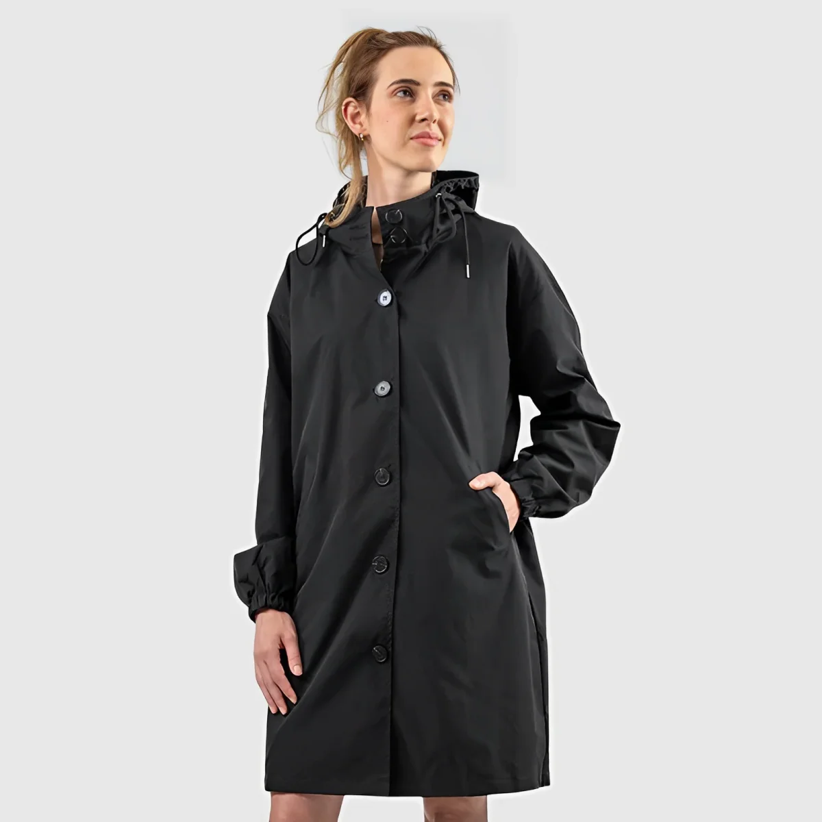 Imperméable classique à capuche pour femmes - Édition automne – Image 8