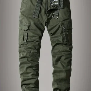 Paweł Cargo Joggers pour hommes – Pantalon multi-poches brodé élégant