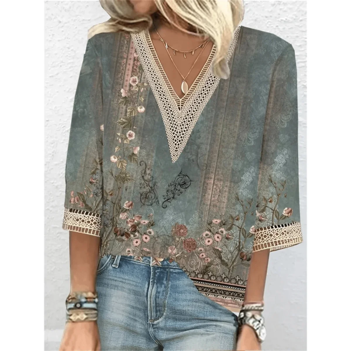 Claire | Blouse elégante à col v – Image 3