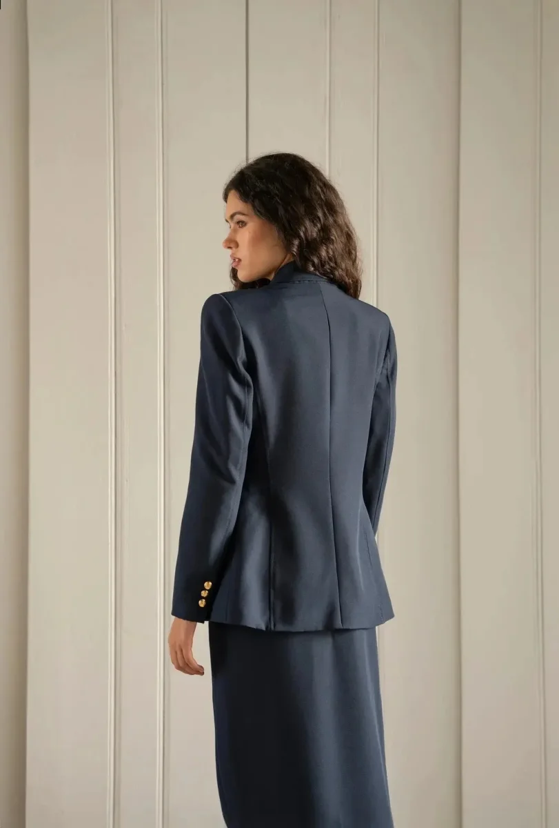 Blazer bleu marine boutons dorés – Image 8
