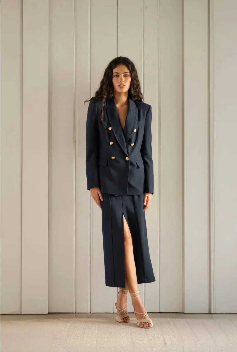Blazer bleu marine boutons dorés – Image 6