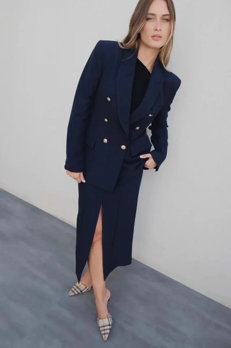 Blazer bleu marine boutons dorés