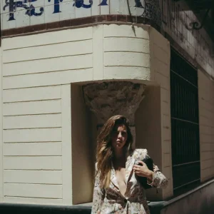 Blazer Fleuri Femme Beige Imprimé Paisley