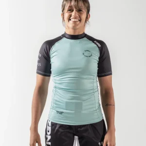 Rashguard Kingz Born To Rule Women´s Short Sleeve- Verde Azulado