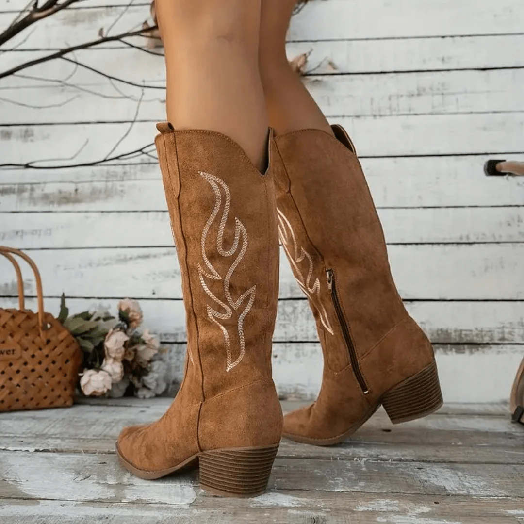 Bottes Cowboy Femme - Style Western Rétro et Élégant pour l'Automne – Image 3
