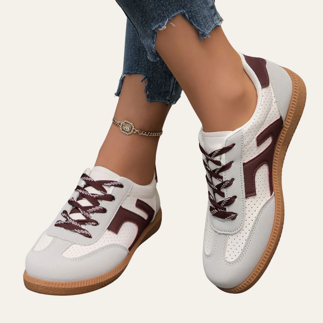 Baskets orthopédiques en cuir pour femmes - Chaussures de loisirs confortables avec voûte plantaire, semelle souple & forme ergonomique – Image 4