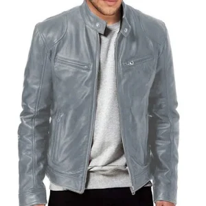 Veste Brodie en cuir PU avec col montant - Édition Automne