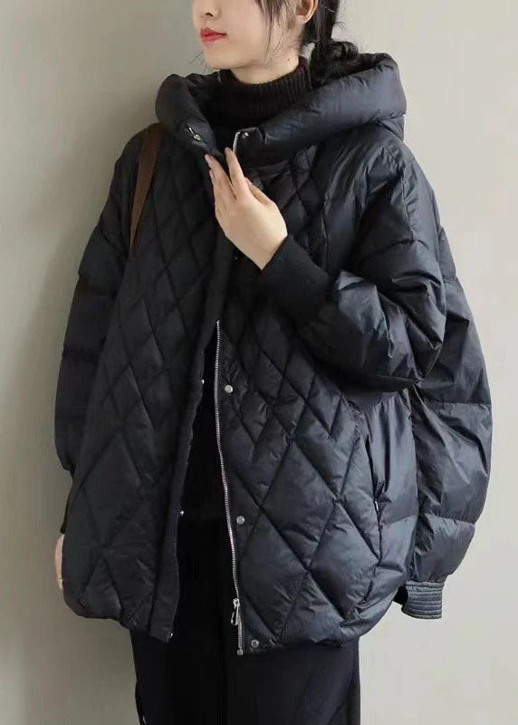 Veste zippée à capuche en duvet de canard pour dames - spéciale hiver – Image 3
