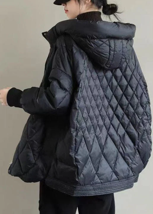 Veste zippée à capuche en duvet de canard pour dames - spéciale hiver – Image 5
