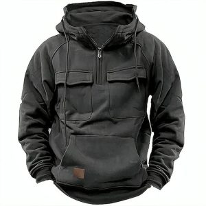 Sweat à Capuche Tactique Automnal - Confort Ultra-Doux et Résistant