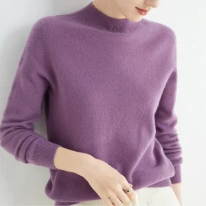 Pull tricoté en cachemire pour dames - Pull d'automne luxueux et doux en laine de cachemire