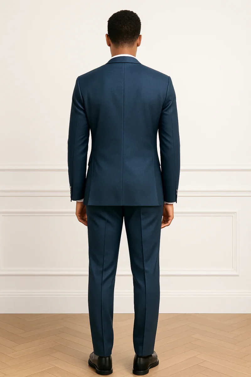 Costume 3 pièces homme slim fit bleu indigo – Mariage, cérémonie, soirée élégante – Image 5