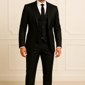 🖤 Smoking homme 3 pièces noir élégant – Smoking SUITMEN