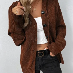 Cardigan pour dames avec bonnet