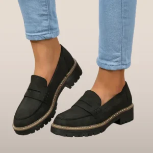 Mocassins pour femmes - semelle antidérapante - chaussons plats - décontractés - spécial automne