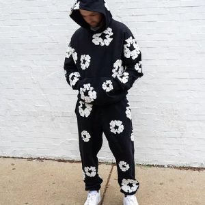 FrenchModaDenim - Survêtement Automne Floral Unisexe avec Imprimés Iconiques