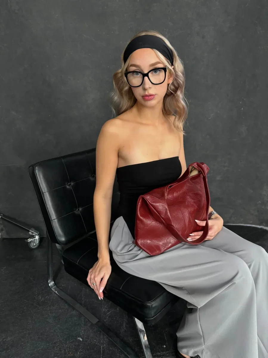 Emma | Grand sac à bandoulière en cuir pour femmes – Image 3