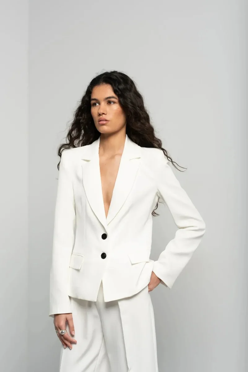 Blazer Blanc Élégant – Image 2