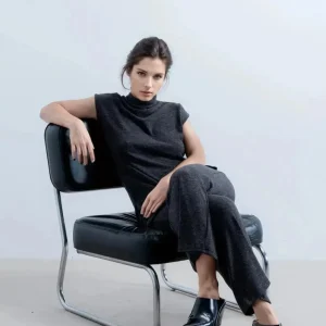 Tunique sans manches en tricot