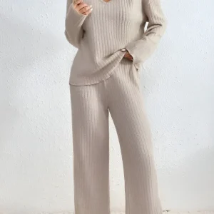 Isla | Ensemble pull-over rayé col V