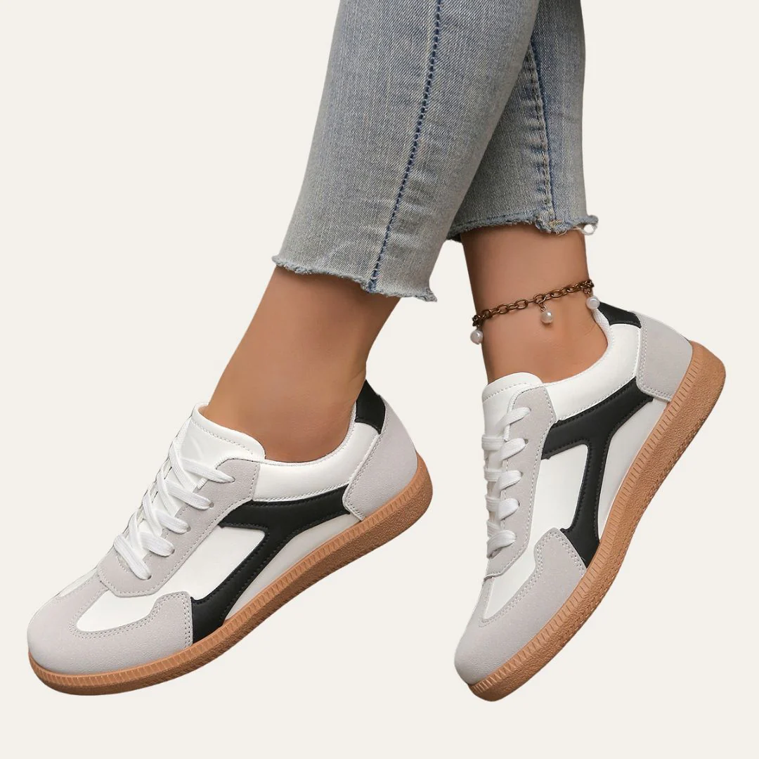 Baskets orthopédiques en cuir pour femmes - Chaussures de loisirs confortables avec voûte plantaire, semelle souple & forme ergonomique – Image 5