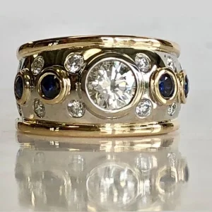 Bague en Zirconia Doré Vintage
